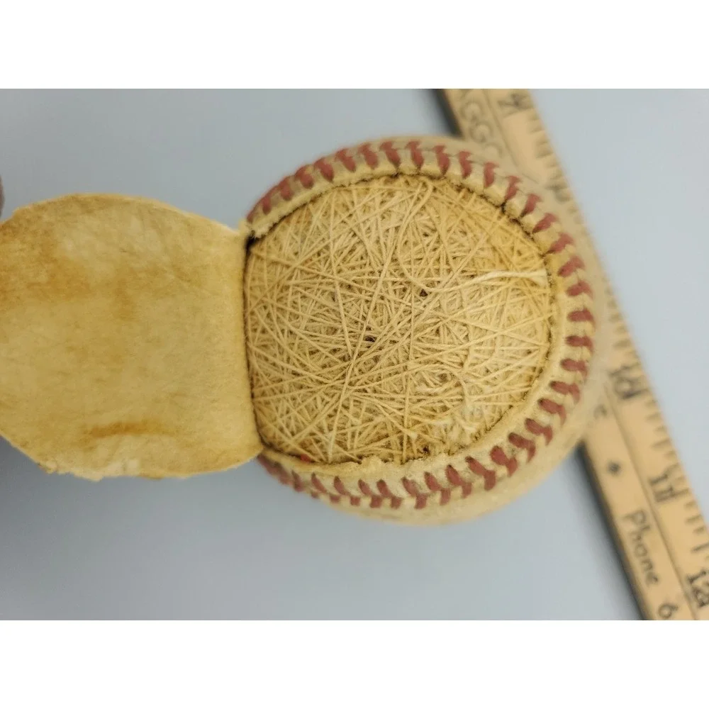 Vintage‎ Rawlings All Leather Baseball For Crafting, Damaged, Official League